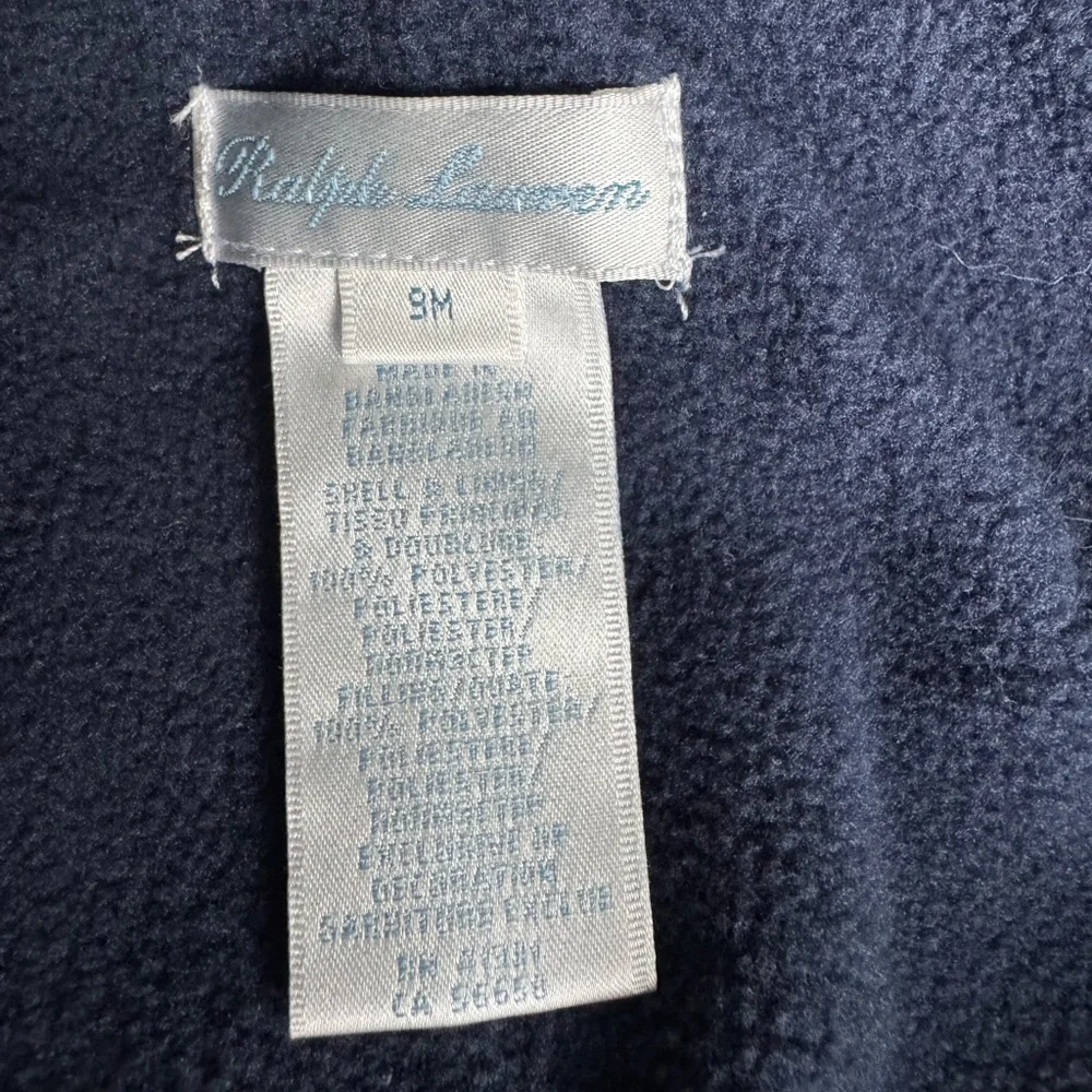 Ralph Lauren Navy Quilted Hooded Snowsuit